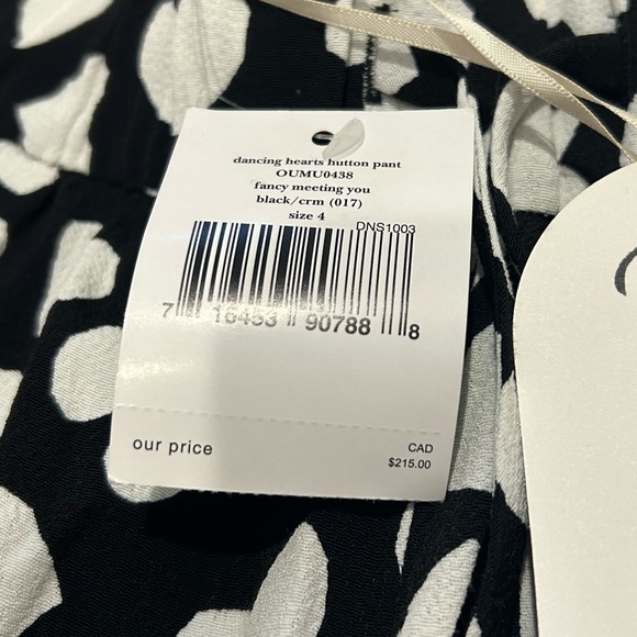 NWT KATE SPADE DANCING HEARTS LOUNGE PANTS SIZE 4 - Picture 5 of 6